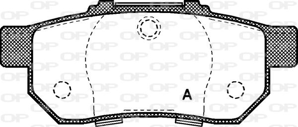 OPEN PARTS Piduriklotsi komplekt,ketaspidur BPA0233.20